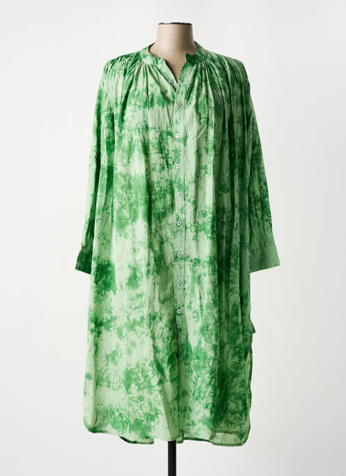 Robe mi-longue vert CHICOSOLEIL pour femme