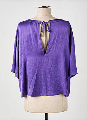 Blouse col rond manches 3/4 violet AMERICAN VINTAGE femme