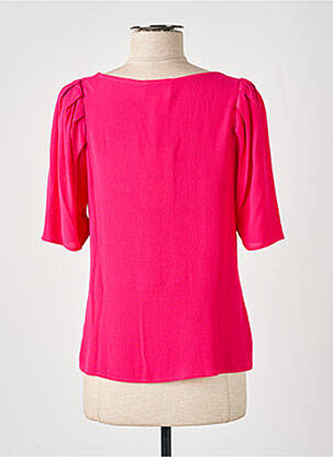 Top tissage crêpe manches courtes rose ARTLOVE femme
