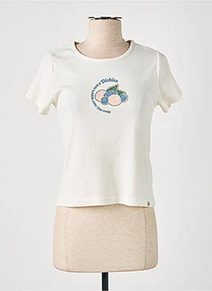 T-shirt sérigraphie manches courtes beige DICKIES femme