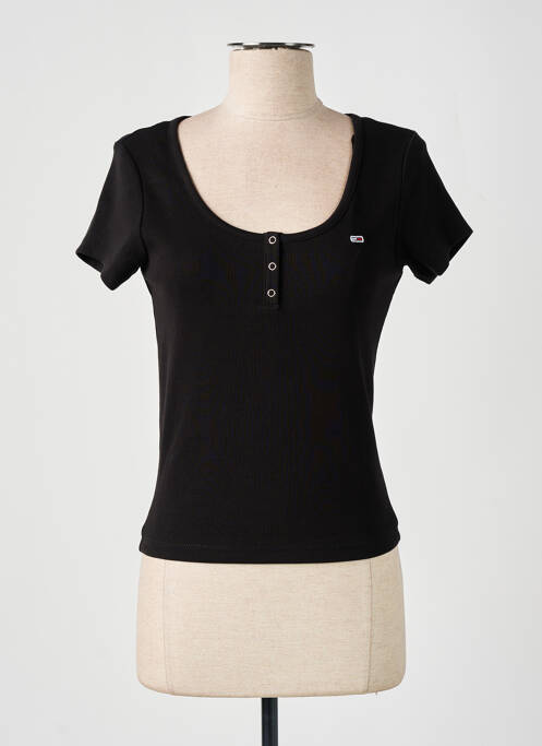 T-shirt noir TOMMY HILFIGER pour femme