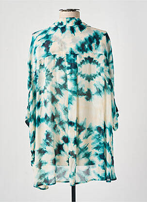 Chemisier tissage crêpe manches 3/4 vert GRACE & MILA femme