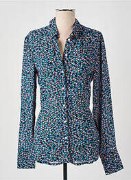 Chemisier imprimé fleurs manches longues bleu TOMMY HILFIGER femme