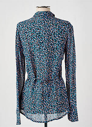 Chemisier imprimé fleurs manches longues bleu TOMMY HILFIGER femme