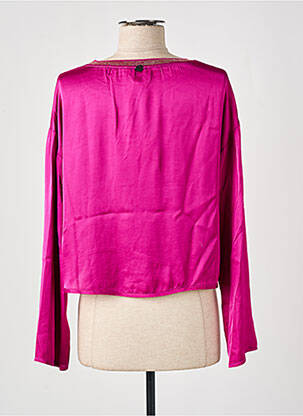 Blouse col rond manches longues rose BSB femme