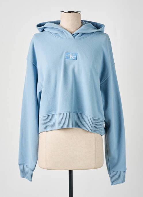 Sweat-shirt à capuche bleu CALVIN KLEIN pour femme