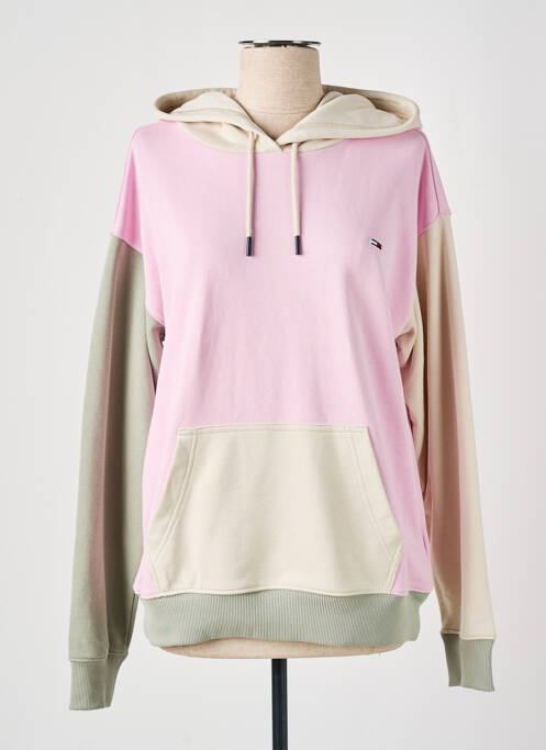 Sweat-shirt à capuche rose TOMMY HILFIGER pour femme