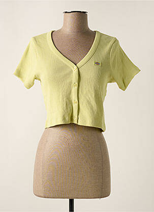 T-shirt col v manches courtes vert DICKIES femme