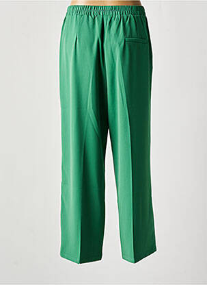 Pantalon large coupe fluide taille haute vert GRACE & MILA femme