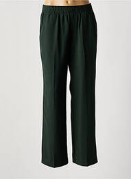 Pantalon droit tissage crêpe taille haute vert GRACE & MILA femme