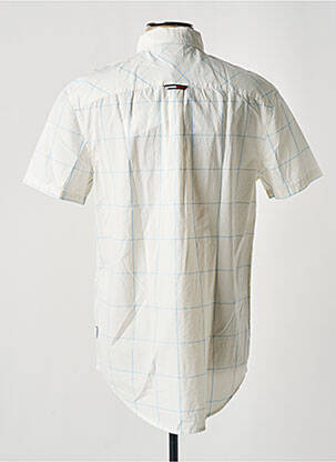 Chemise manches courtes imprimé carreaux blanc TOMMY HILFIGER homme
