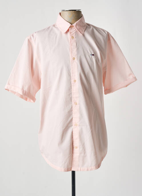 Chemise manches courtes rose TOMMY HILFIGER pour homme