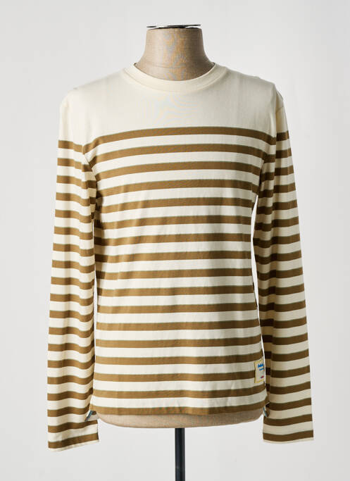 T-shirt beige SCOTCH & SODA pour homme