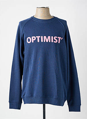 Sweat-shirt broderie manches longues bleu OPTIMIST' homme