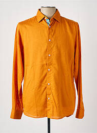 Chemise manches longues manches longues orange RECYCLED ART WORLD homme