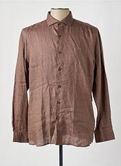 Chemise manches longues marron DSTREZZED pour homme seconde vue