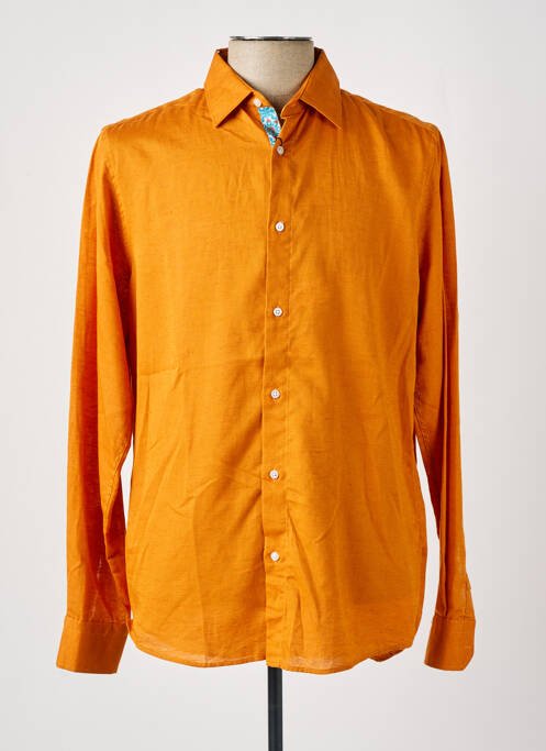 Chemise manches longues manches longues orange RECYCLED ART WORLD homme