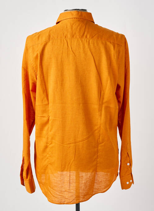 Chemise manches longues manches longues orange RECYCLED ART WORLD homme