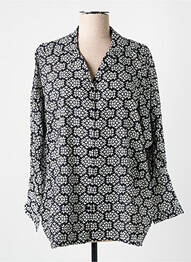 Chemisier imprimé fantaisie manches longues noir CHICOSOLEIL femme