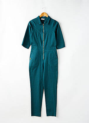 Combi-pantalon col chemisier manches 3/4 vert PAKO LITTO femme