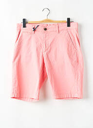 Bermuda taille à pinces taille basse rose RECYCLED ART WORLD homme