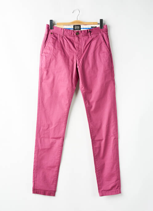 Pantalon chino tissage popeline taille normale violet SCOTCH & SODA homme