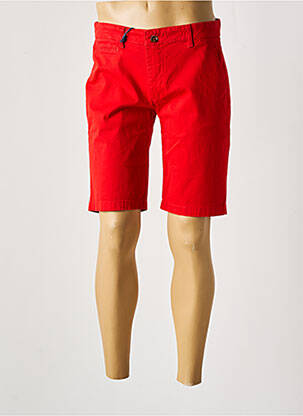 Bermuda stretch taille normale rouge RECYCLED ART WORLD homme