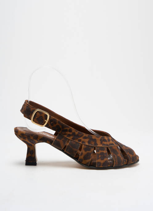 Sandales/nu pieds talon aiguille talon de 4 à 6cm marron ANONYMOUS femme