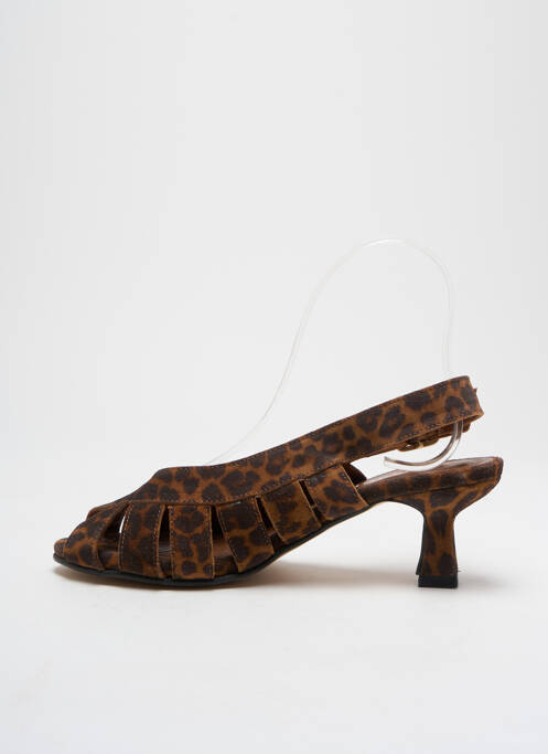 Sandales/nu pieds talon aiguille talon de 4 à 6cm marron ANONYMOUS femme