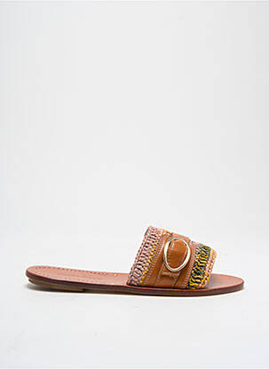 Mules/sabots tissage satiné talon plat jusqu'à 3cm marron VANESSA BRUNO femme
