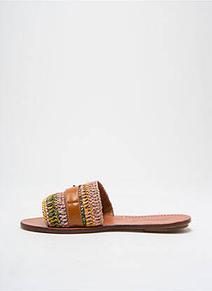 Mules/sabots tissage satiné talon plat jusqu'à 3cm marron VANESSA BRUNO femme