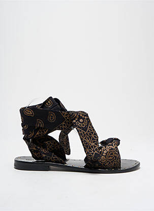 Sandales/Nu pieds noir COULEUR POURPRE pour femme
