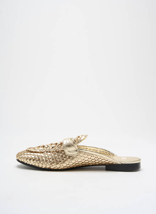 Mules/sabots tissage satiné talon plat jusqu'à 3cm or SWILDENS femme