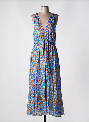 Robe longue imprimé fantaisie sans manche bleu CLOSED femme