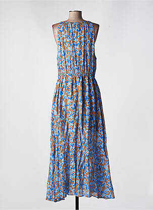 Robe longue imprimé fantaisie sans manche bleu CLOSED femme