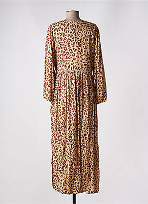 Robe longue manches longues manches longues beige SWILDENS femme