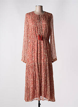 Robe longue manches longues manches longues rouge MARAIS femme