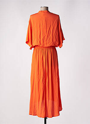 Robe longue coupe évasée sans manche orange 8PM femme