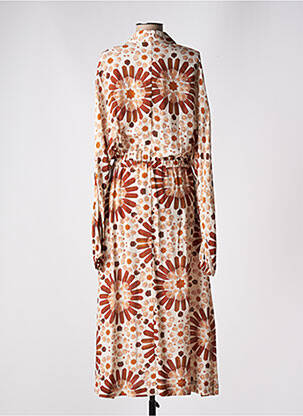 Robe longue manches longues manches longues beige STELLA FOREST femme