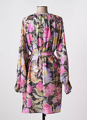 Robe mi-longue manches longues manches longues rose ROSEANNA femme