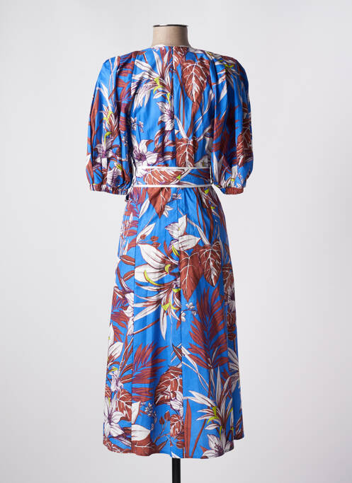 Robe mi-longue bleu SHIRTAPORTER pour femme