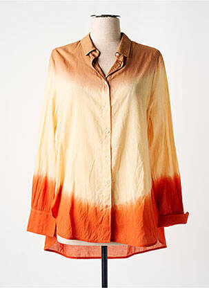 Chemisier coupe droite manches longues orange BELLA JONES femme