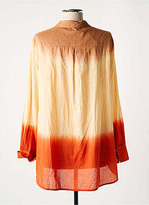 Chemisier coupe droite manches longues orange BELLA JONES femme