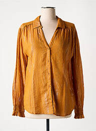 Chemisier coupe droite manches longues jaune MKT STUDIO femme