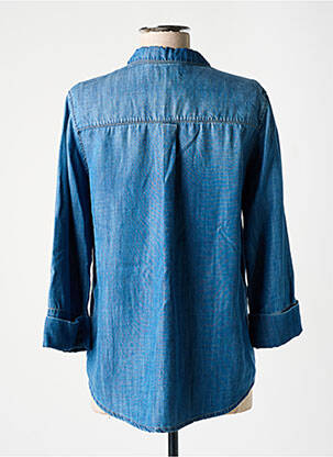 Chemisier coupe cintrée manches 3/4 bleu FIVE femme