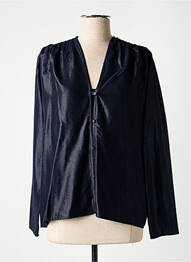 Blouse manches longues manches longues bleu ROSEANNA femme