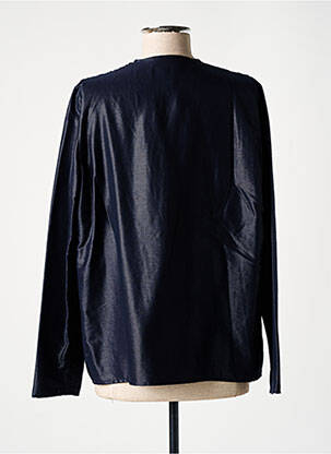 Blouse manches longues manches longues bleu ROSEANNA femme