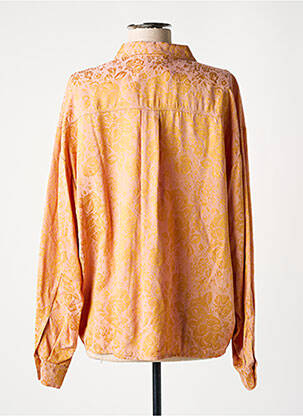 Chemisier coupe droite manches longues orange FORTE-FORTE femme