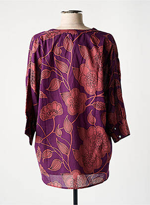 Tunique manches longues légère et transparente violet BELLA JONES femme