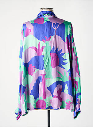 Blouse imprimé fantaisie manches longues violet MODETROTTER femme